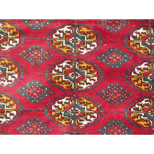 Textile Turkish Red Handwoven Turkoman Teppich - 50"x80" For Sale - Image 7 of 13