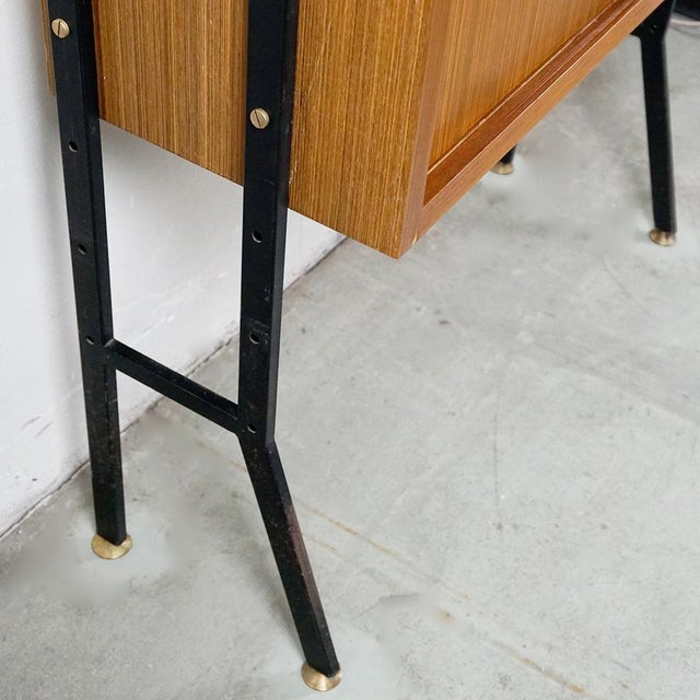 Mid-Century Italian Modular Freestanding Floor to Ceiling Book Case, 1950s For Sale - Image 11 of 16