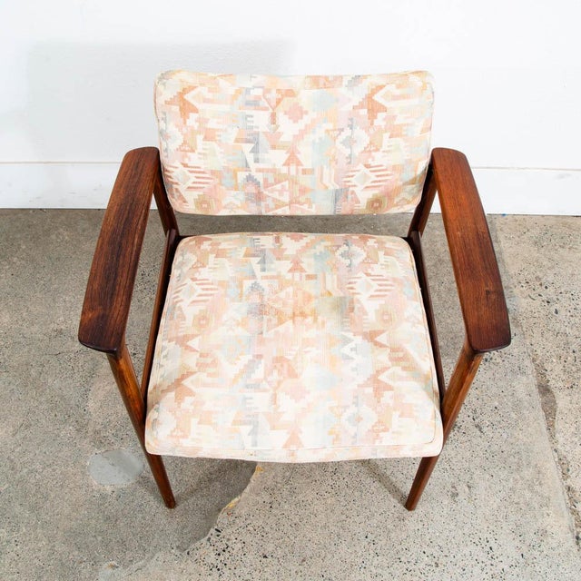 1960s 1960s Mid Century Danish Modern Lounge Chair Armchair Rosewood Finn Juhl Style Denmark For Sale - Image 5 of 12