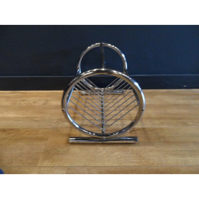1960s Vintage Chrome Magazine Rack, 1960s For Sale - Image 5 of 8