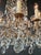 Brass Antique French Italian Crystal Chandeliers Brass Rococo Style Restored - a Pair For Sale - Image 8 of 11