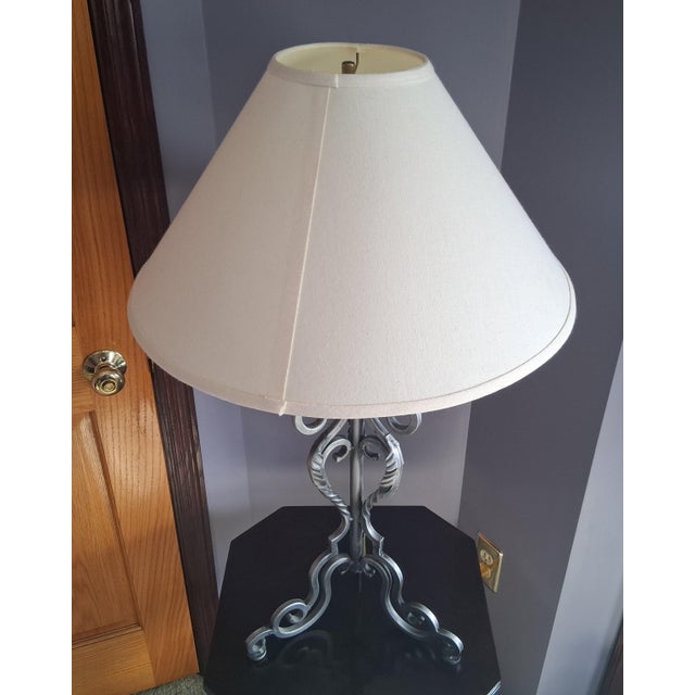 Kaiser Leuchten C 1980 Kaeder Kaiser Leuchten Co. French Style Wrought Iron Table Lamp For Sale - Image 4 of 8