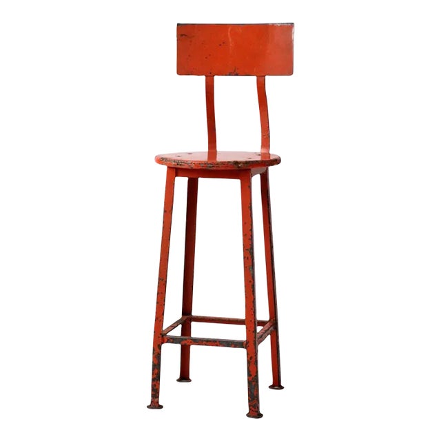 Vintage Industrial Stool For Sale
