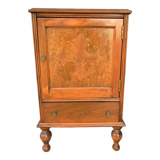 Antique 19c Maple Inlaid Night Stand/Table For Sale