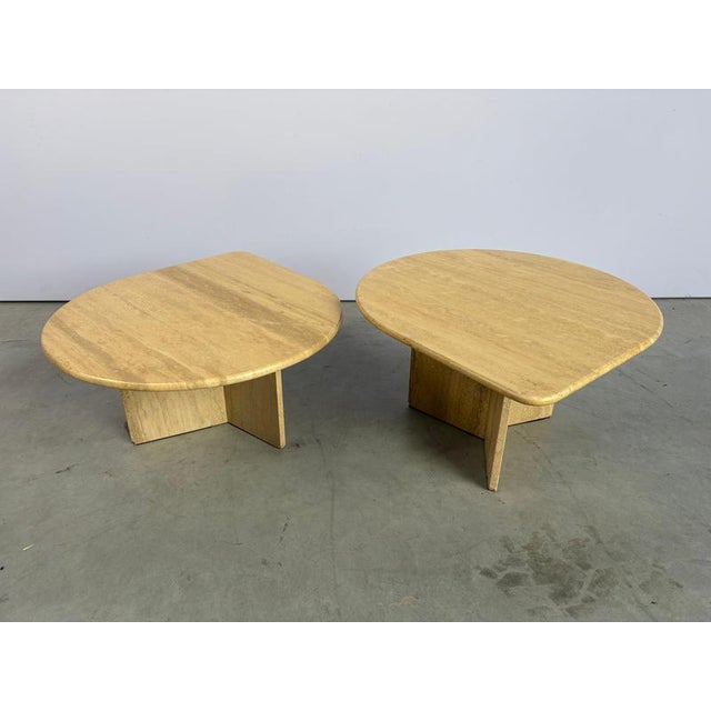 Italian Travertine Coffee Tables, 1970s, Set of 2 For Sale - Image 3 of 13