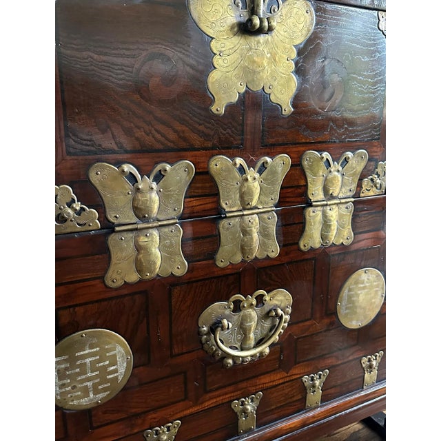 Fine Antique Korean Wedding Bandaji Chest Joseon Dynasty For Sale - Image 10 of 12