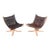 Mid 20th Century Pair of Lowback Sigurd Ressell Falcon Chairs in Lacquered Beech For Sale