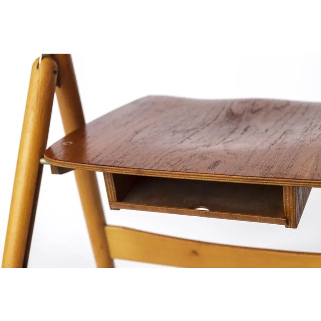 Mid-Century SE18 Folding Chair in Beech by Egon Eiermann for Wilde + Spieth, 1950s For Sale - Image 9 of 11