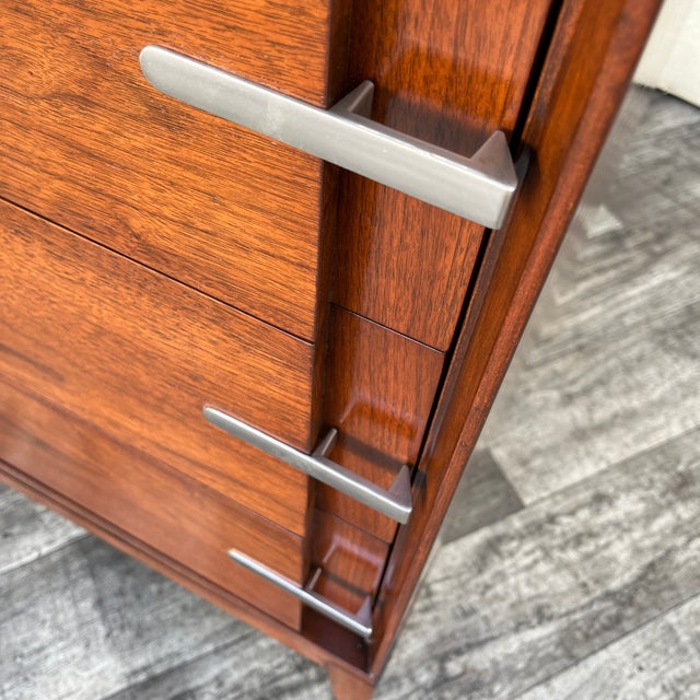 Refinished Mid-Century Modern3 Drawer Dresser by Basic White Furniture Inc. Circa 1960s. For Sale - Image 12 of 18