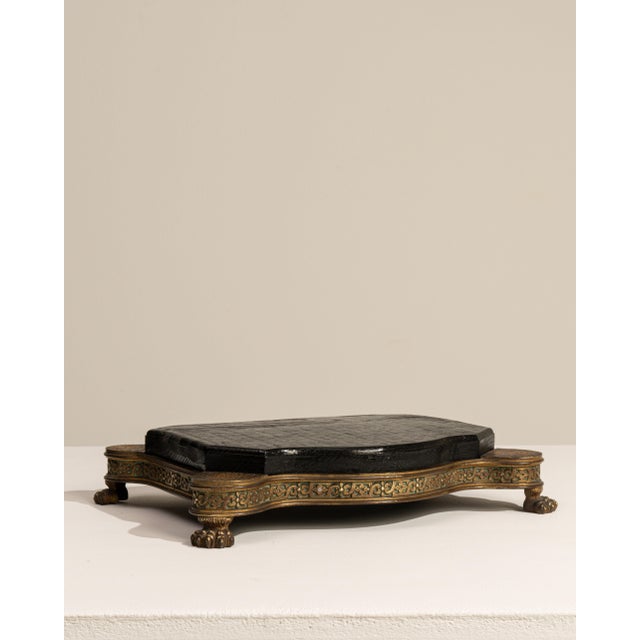 Black 19th Century France Black Wood Pedestal For Sale - Image 8 of 18