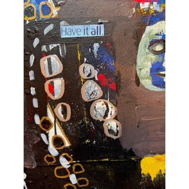 Modern The Wild Side an Original Collage on Canvas by Susan Cohen For Sale - Image 3 of 8