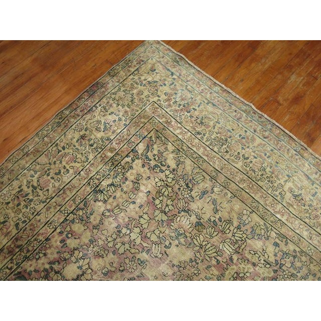 Early 20th Century Antique Zabihi Collection Kerman Lavender Color Room Size Rug - 8'7" x 12' For Sale - Image 5 of 10