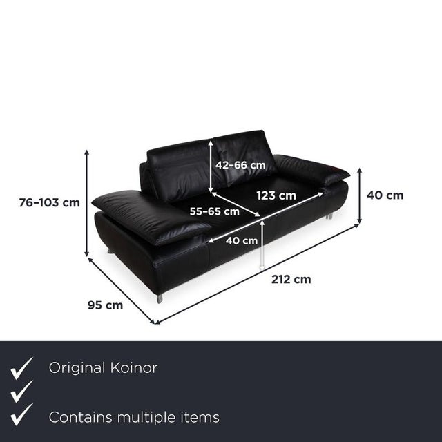 Modern Volare Leather Two-Seater and Three-Seater Sofas from Koinor, Set of 2 For Sale - Image 3 of 18
