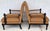Jacobean Louis XIII Style Bobbin Turned Lounge Armchairs Ebonized Nailhead Pair For Sale - Image 14 of 15