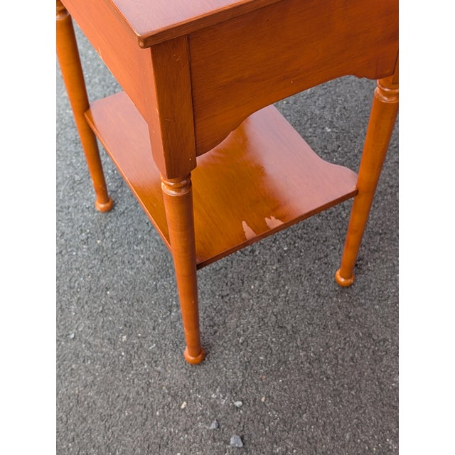 Mid-Century Whitney Furniture Maple Single Drawer Side Table For Sale In Washington DC - Image 6 of 9