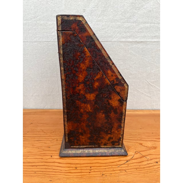 French French Leather Stationery Box For Sale - Image 3 of 11