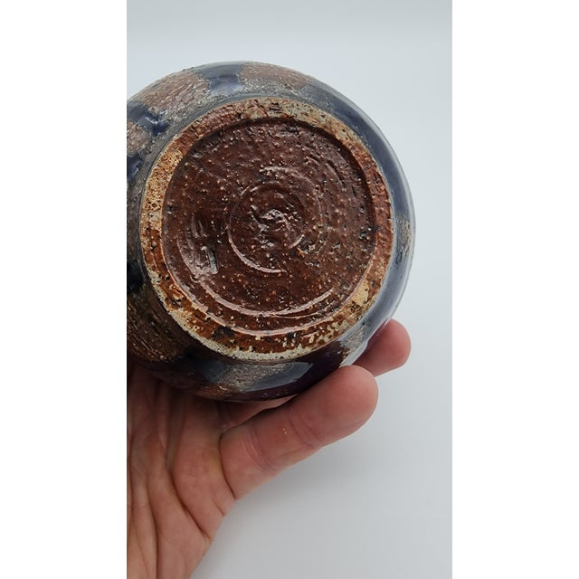 Ceramic Vintage Studio Pottery Drip Glaze Bud Vase For Sale - Image 7 of 7