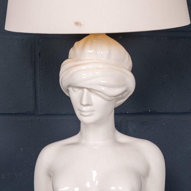 Ceramic Vintage Italian Ceramic Table Lamp by Giulio Ciniglia for Vivai Del Sud, 1970 For Sale - Image 7 of 17