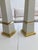 French French Leather Wrapped Obelisks With Satin Bronze Details - A Pair For Sale - Image 3 of 12