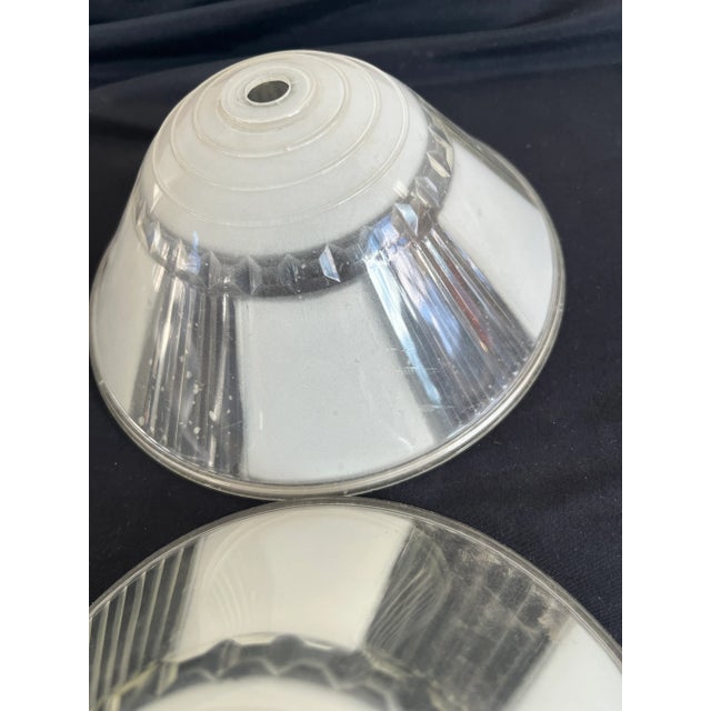Mid 20th Century Pair Vintage Art Deco Petite Table Lamp Shades, Plastic Material For Sale In Denver - Image 6 of 8