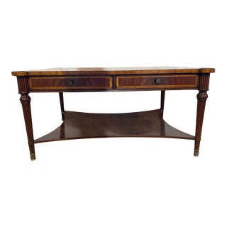 Scully & Scully New York Mahogany Cocktail Table With Four Drawers For Sale