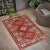 Red Rustic Super Kazak Red/Beige Wool Rug - 2'0'' X 2'10'' For Sale - Image 8 of 8