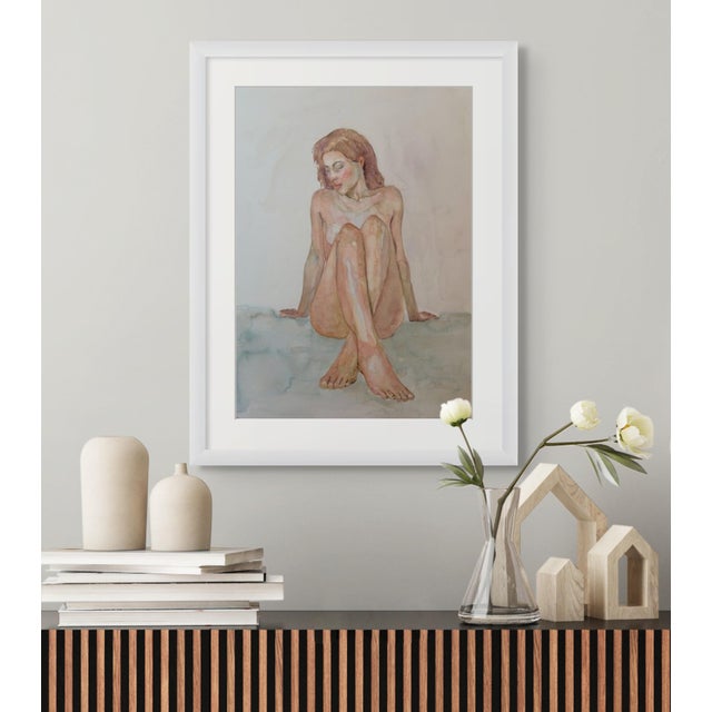 Sweet Promises Original Impressionistic Nude Figure Watercolor on Paper Painting Art by Anna Novick For Sale - Image 4 of 10