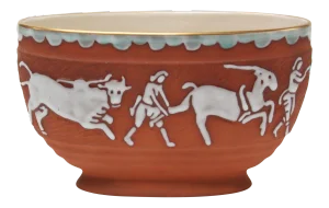 Vintage Terracotta Porcelain Decorative Planter by Kathi Urbach for Goldscheider