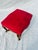 90's Vintage French Style Red Upholstery Footstool For Sale - Image 4 of 8