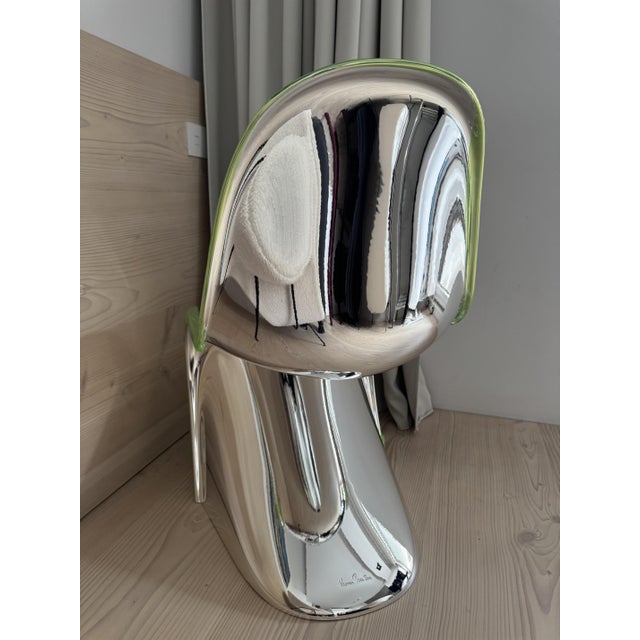 Silver Vintage Chair by Verner Panton, 2018 For Sale - Image 8 of 14