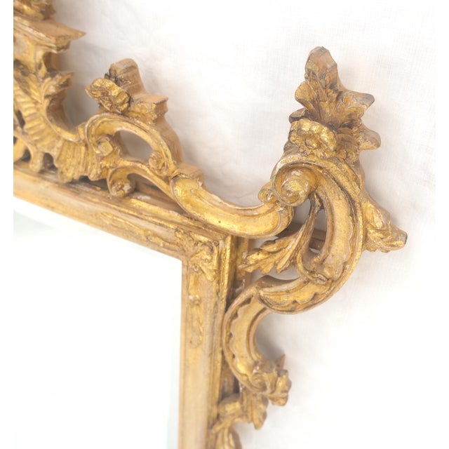 Mid 20th Century Fine Rococo Style Large 53x40 Wall Mirror Rococo Style Made in Italy Mint For Sale - Image 5 of 11