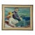 The Boatman Original Oil Painting Signed m.w. Picchi Couple Boat Nautical Art For Sale