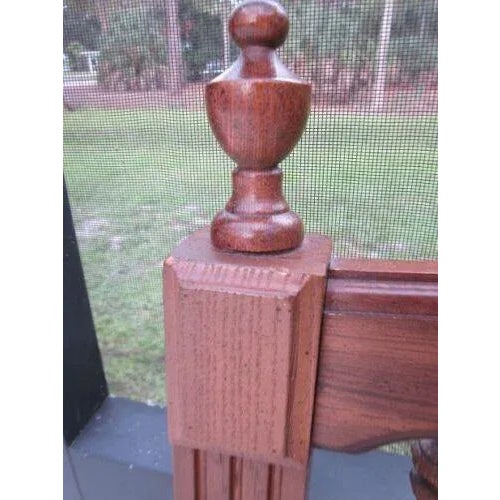 1970s 1970s Vintage Contemporary Wood Queen Headboard Augusta Staunton Pecan For Sale - Image 5 of 12