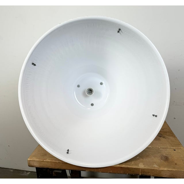 Large Industrial Factory Lamp in White Enamel from Elektrosvit, 1990s For Sale - Image 13 of 16