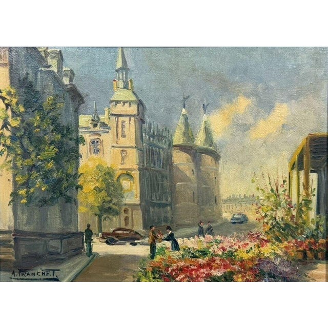 André Franchet, Views of Paris, 1940, Oil on Canvas, Set of 2, Framed For Sale - Image 4 of 7