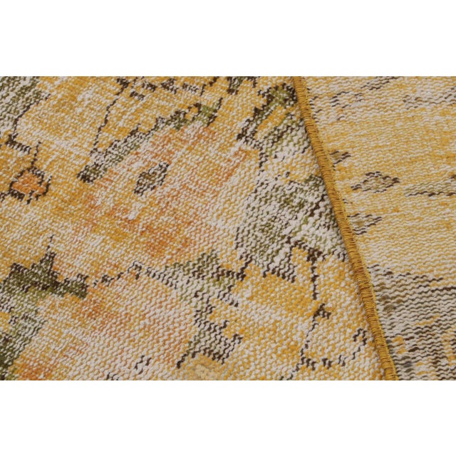 Textile Vintage Zeki Muren Rug in Gold and Brown For Sale - Image 7 of 7