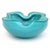 Murano Vintage Murano Alfredo Barbini Teal Blue Green Gold Fleck Bubbles Italian Art Glass Ashtray Bowl For Sale - Image 4 of 6