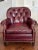 Vintage Hancock & Moore Mid-Century Tufted Leather Club Chair – Burgundy Leather, Mahogany Legs, Brass Nailhead Trim For Sale - Image 10 of 10