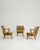 Gold Set of Three Mid-Century Modern Upholstered Armchairs Gold Bronze For Sale - Image 8 of 13