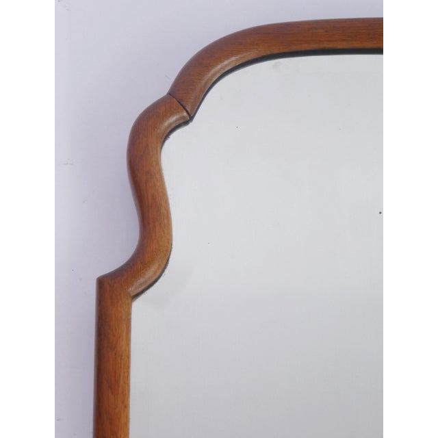 Antique Dutch Oak Scalloped Beveled Mirror, 1890s For Sale - Image 4 of 10