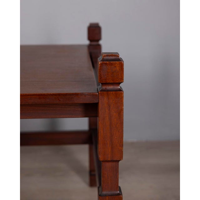 Brown Vintage Italian Coffee Table with Pull-Out Tray, 1960s For Sale - Image 8 of 11