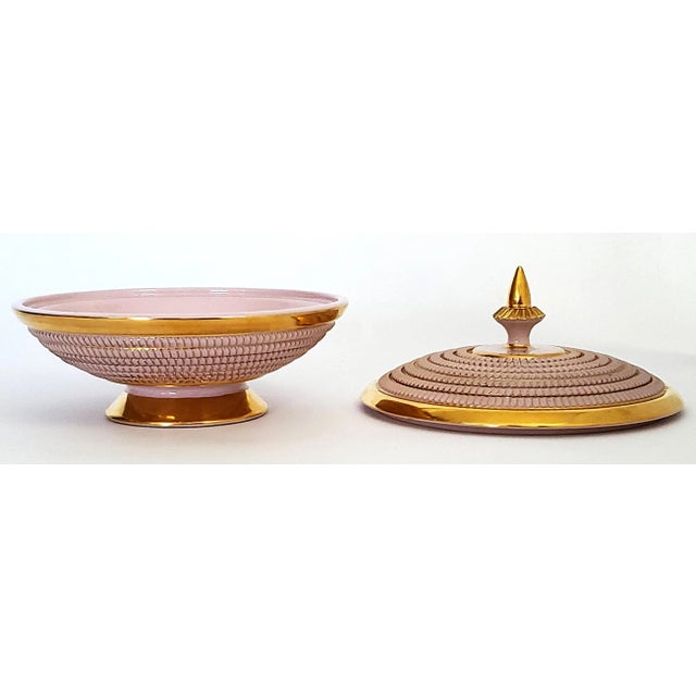1960s Pink Bowl Candy Dish Aldo Londi Seta Style For Sale In Miami - Image 6 of 11