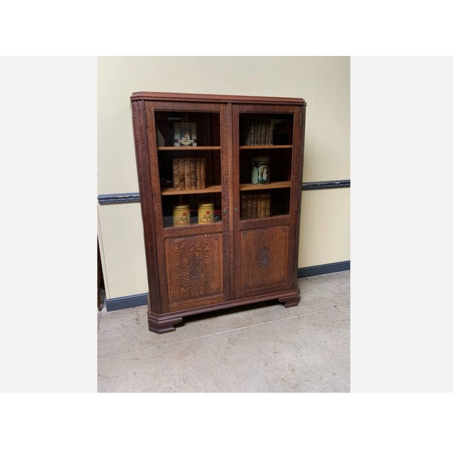 Vintage Art Deco Bookcase, 1925 For Sale - Image 3 of 9