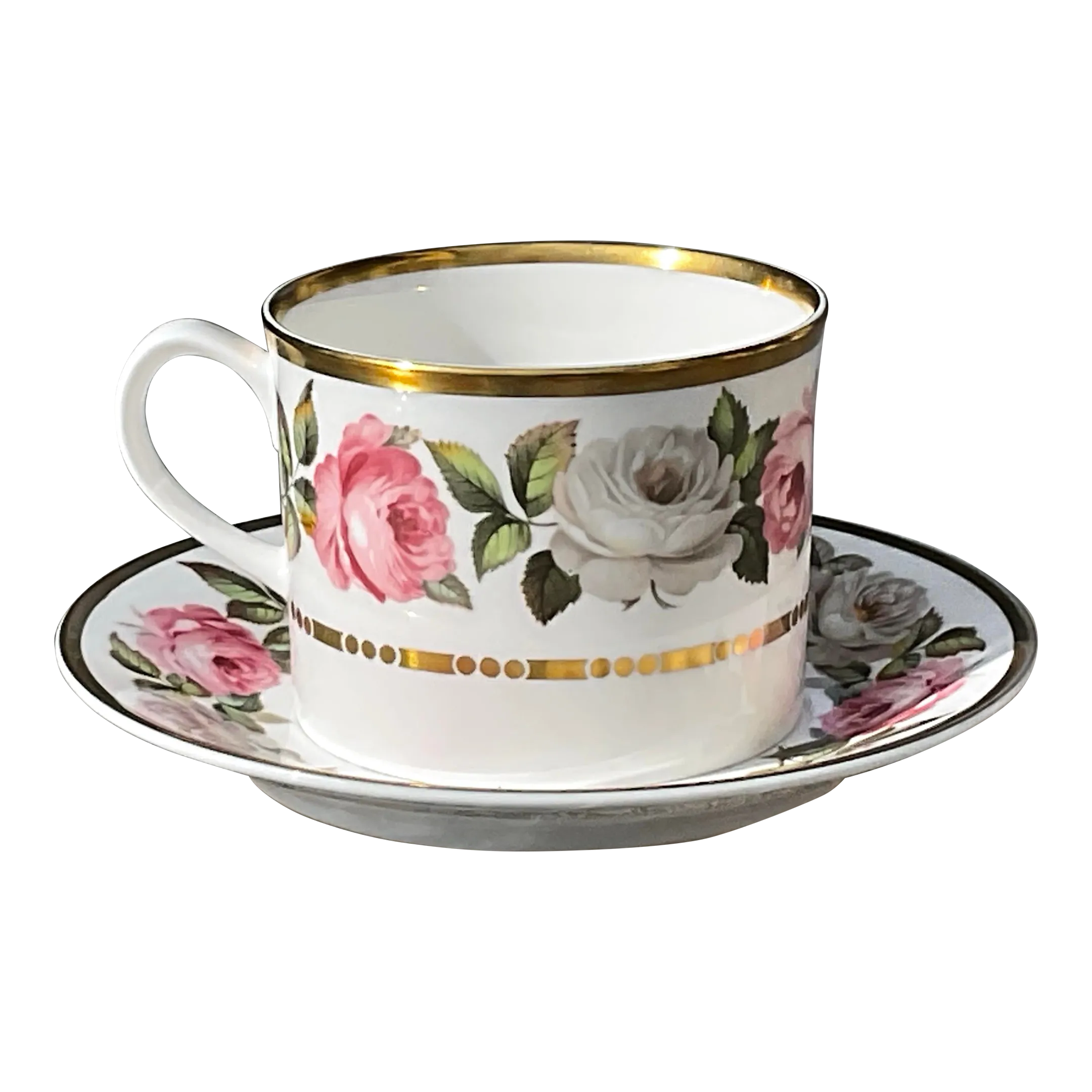 1960s Royal Worcester Tea Cup and Saucer Cabbage Royal Garden