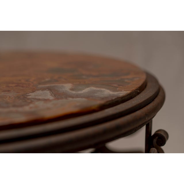 Mid-Century Modern French Wrought Iron Side Table, 1950s For Sale - Image 3 of 12