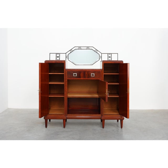 Art Deco Marquetry Cabinet from De Coene Freres, Belgium, 1920s For Sale - Image 6 of 18