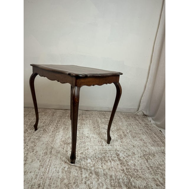 Vintage French Provincial Oak Side Table, Circa 1930–1950 For Sale In Sacramento - Image 6 of 8