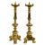 Gold Solid Cast Brass Candlesticks, Set of 2 For Sale - Image 8 of 8