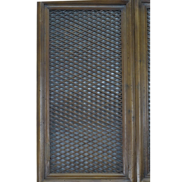Pair of Beautiful Lattice Screen Door Panel For Sale - Image 4 of 10