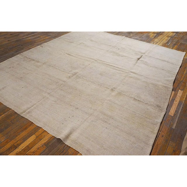 Antique Kilim - N.W. Persian rug, size 9'2" x 10'2". Vintage Kilim - N.W. Persian Persian Ivory 1950s Ivory Rug, Country...